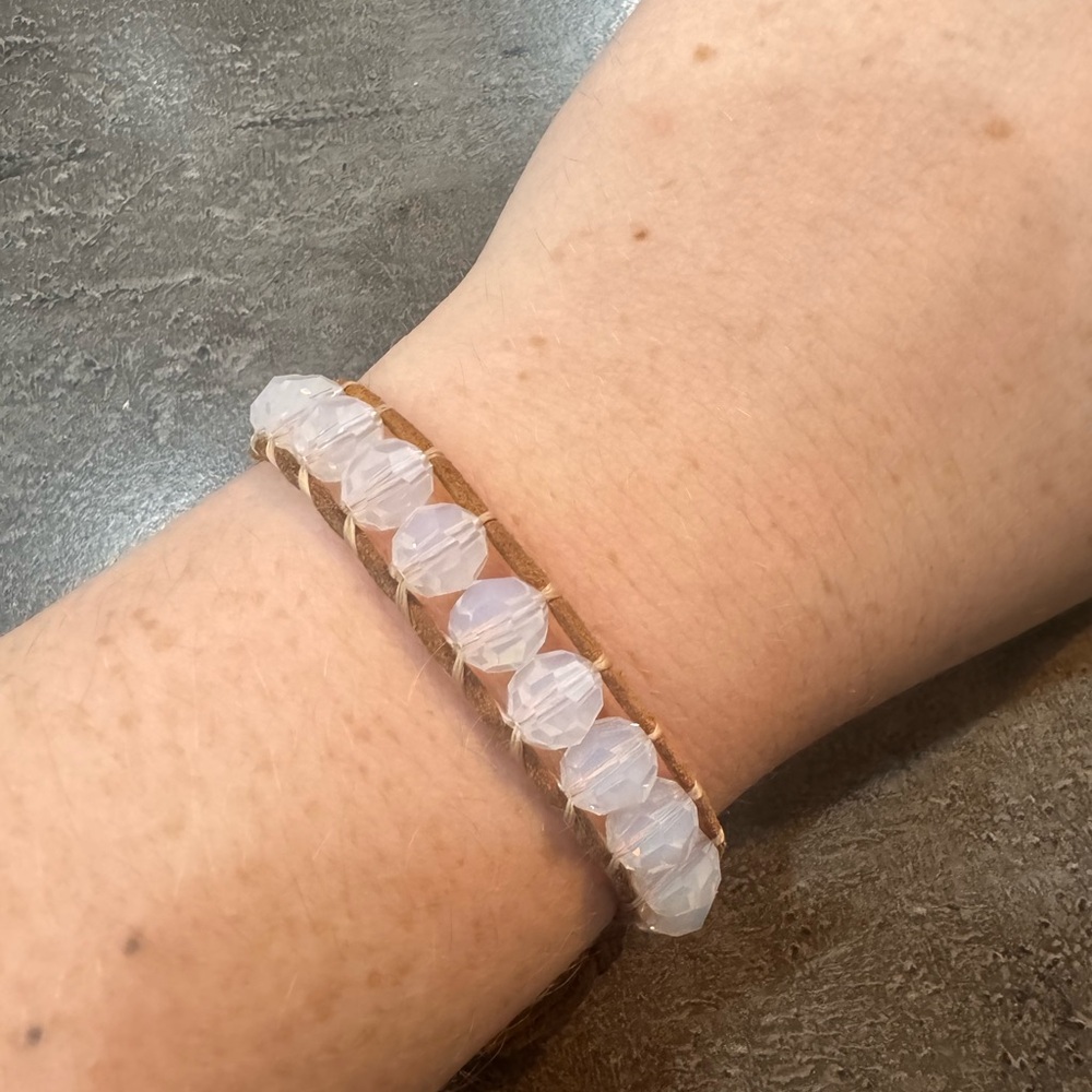 Chan Luu White Beaded Bracelet